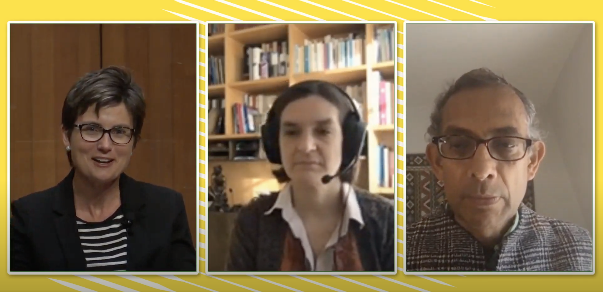 Esther Duflo & Abhijit Banerjee being interviewed by Ros Dixon