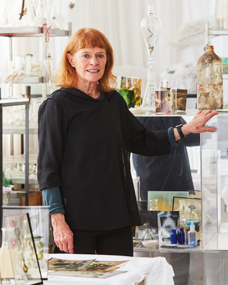 Portrait of Janet Laurence in her studio