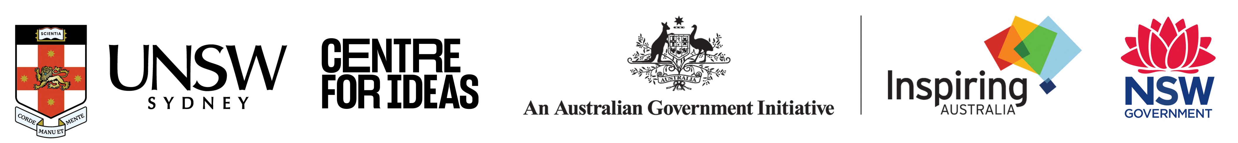 UNSW Centre for Ideas, Inspiring Australia and NSW Government logos