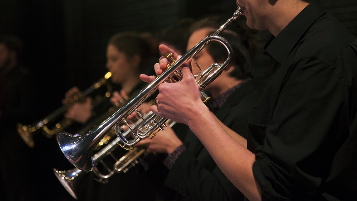 image of trumpets playing