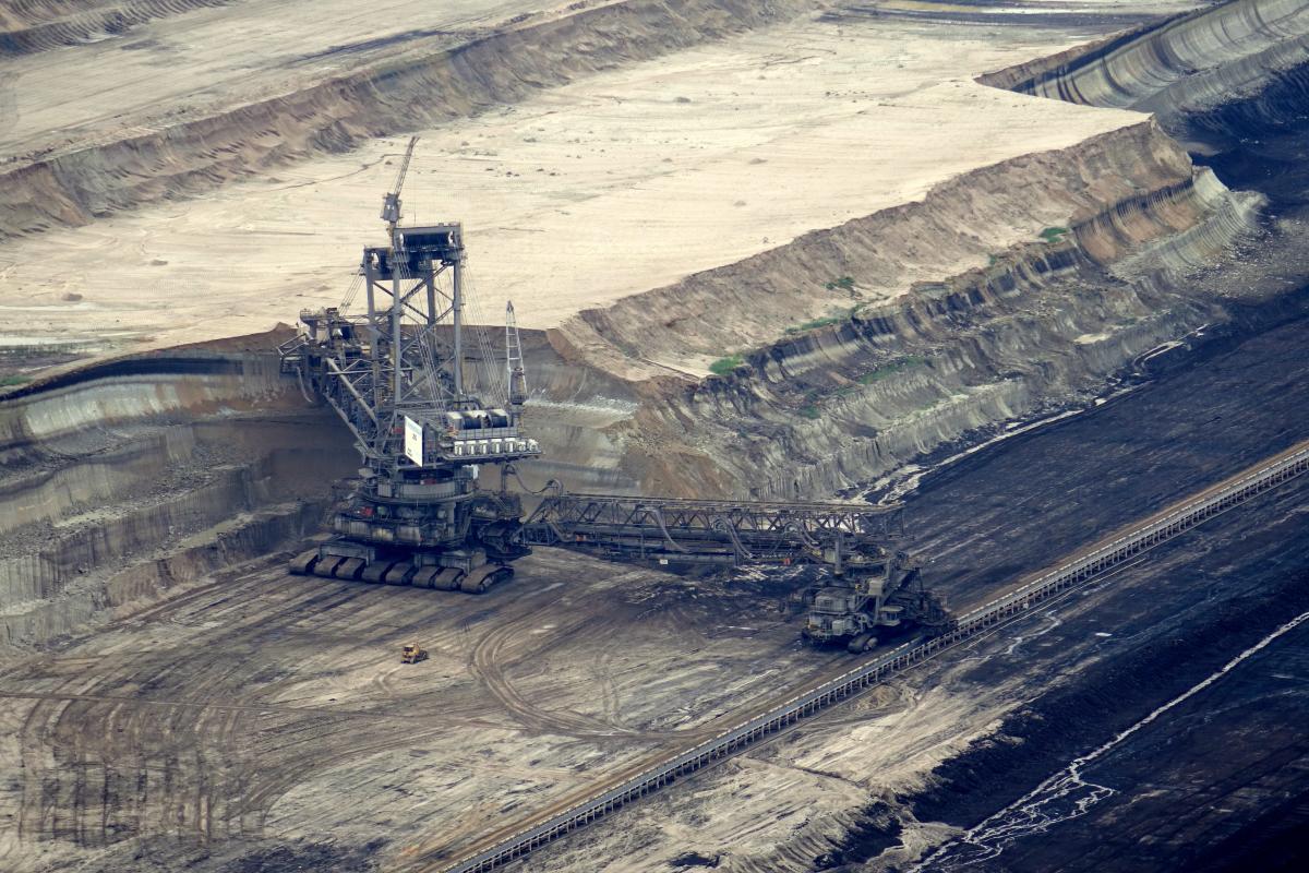Ariel photo of coal mine
