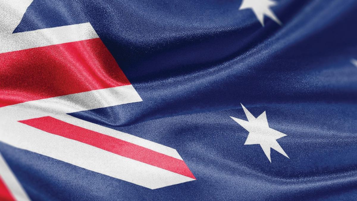 close up of the Australian flag