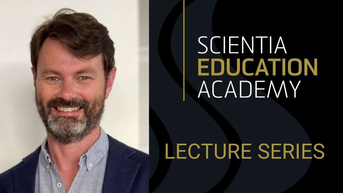 smiling with Scientia Education Academy Lecture Series written