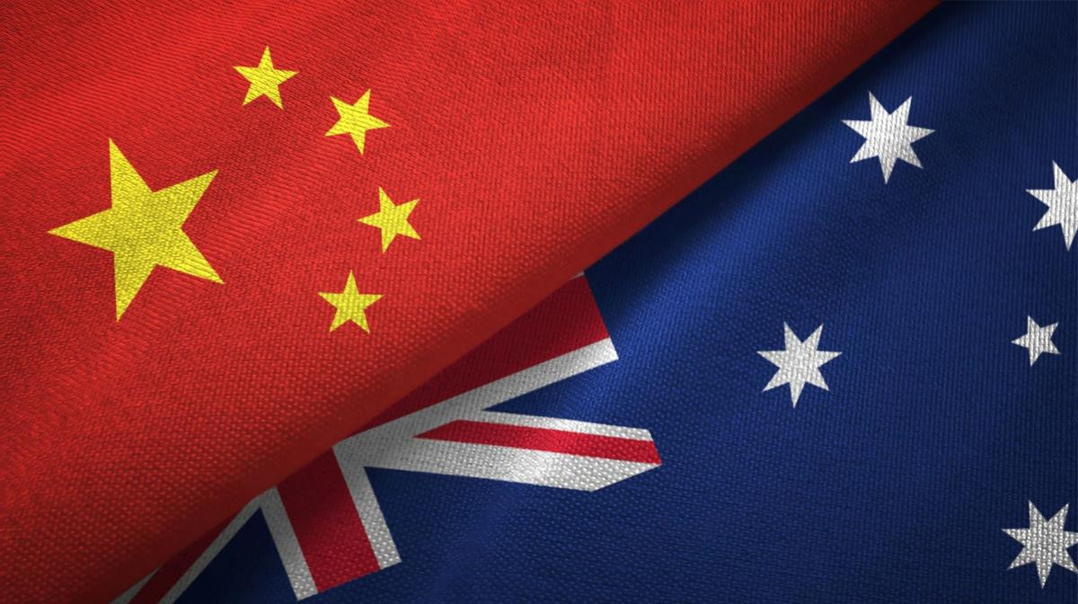 Australian and Chinese flags