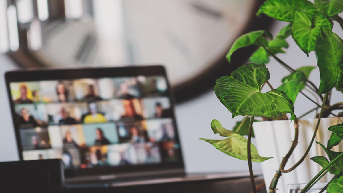 Laptop with webconference. Photo by Sigmund on Unsplash