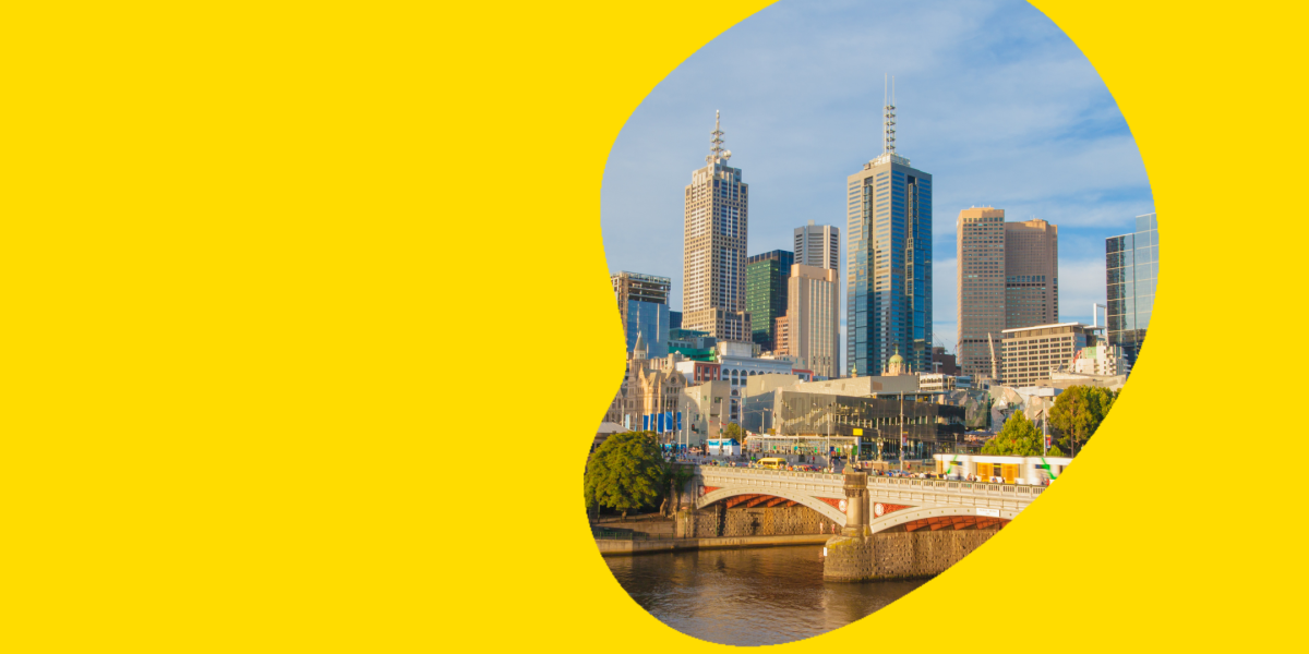 Melbourne skyline. 