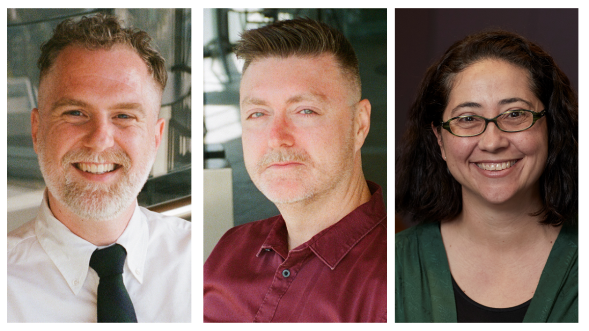 (Left to right) David Carter (Health+Law), Aaron Cogle (National Association of People with HIV Australia) and Dianne Anagnos (Kingsford Legal Centre)