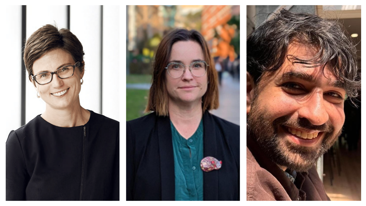 (Left to right) Rosalind Dixon (Resilient Democracy Lab), Janina Boughey (Gilbert + Tobin Centre of Public Law), Gautam Bhatia (Green Fellow) 