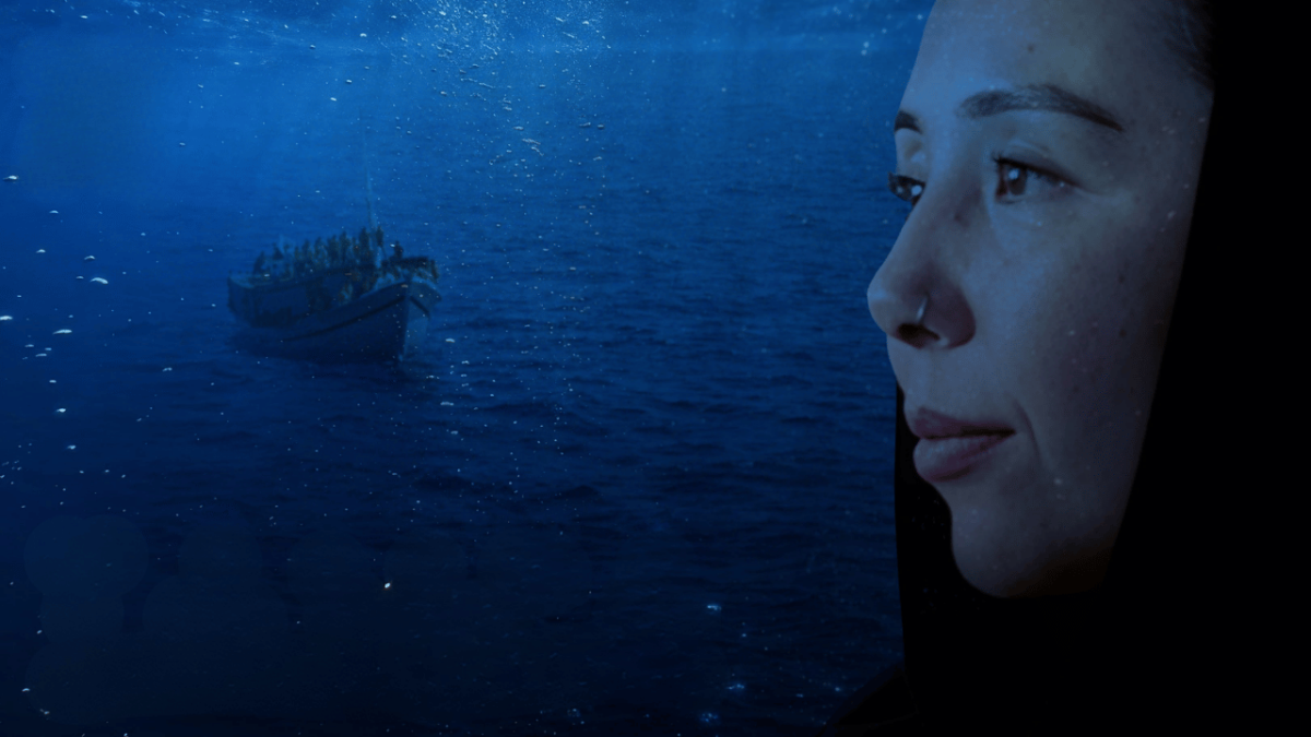 Tampa film screening art of woman and boat at sea